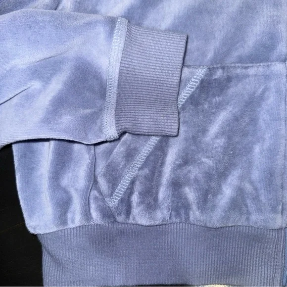 Playboy for Pacsun Y2K Baby Blue Zip-Up Hoodie with Heart Accent - Picture 5 of 10